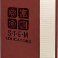 9 1/2" x 12" Rose Laserable Leatherette Portfolio with Notepad