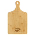 15 1/2" x 9" Bamboo Cutting Board Paddle Shape with Drip Ring