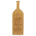 17" x 5 1/4" Bamboo Wine Bottle Cutting Board