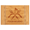 12" x 8 1/4" Bamboo Cutting Board with Butcher Block Inlay