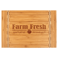 15" x 10 1/4" Bamboo Cutting Board with Butcher Block Inlay