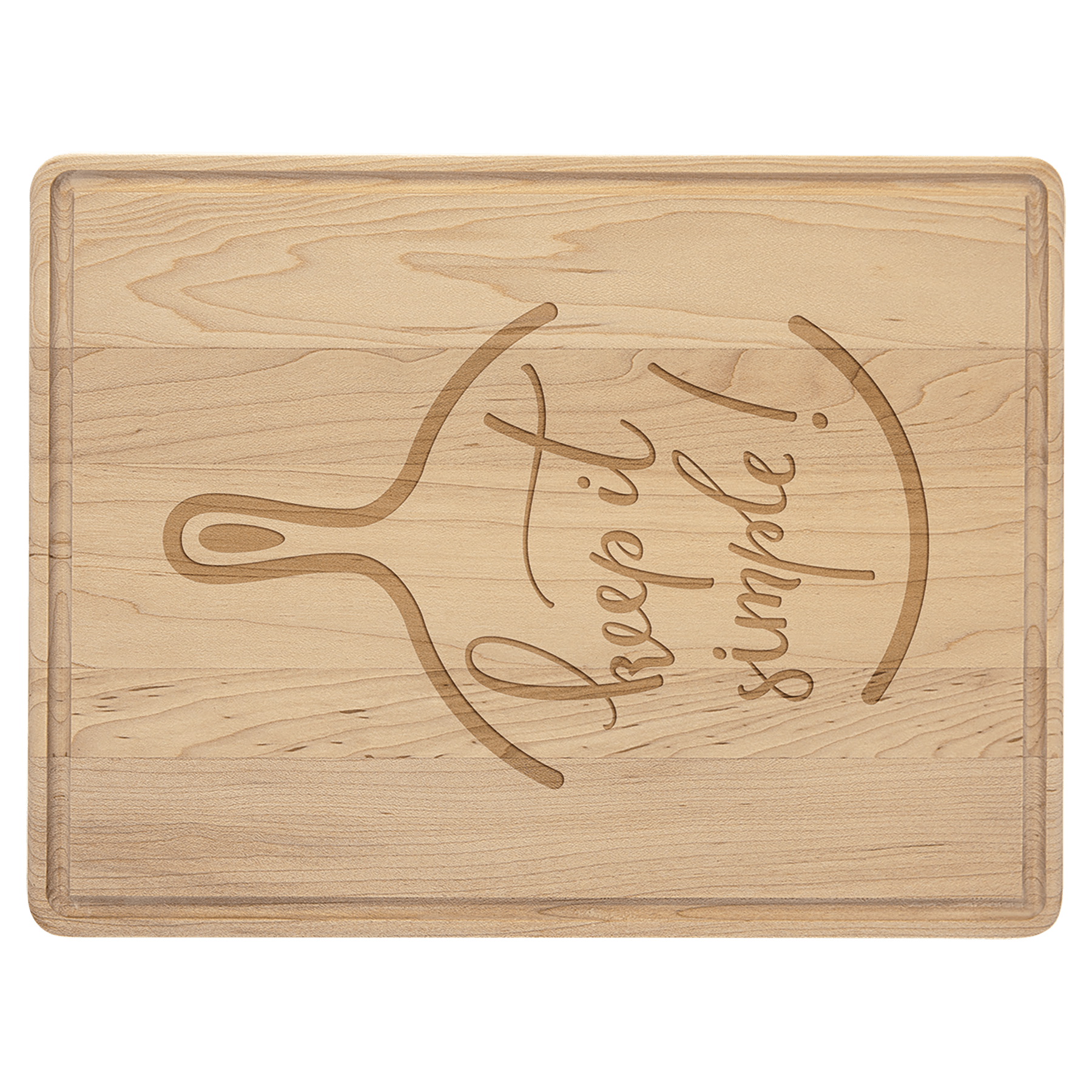 11 1/2" x 8 3/4" Maple Cutting Board with Drip Ring