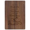 13 3/4" x 9 3/4" Walnut Cutting Board with Drip Ring