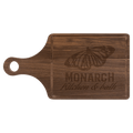 13 1/2" x 7" Walnut Cutting Board Paddle Shape with Drip Ring