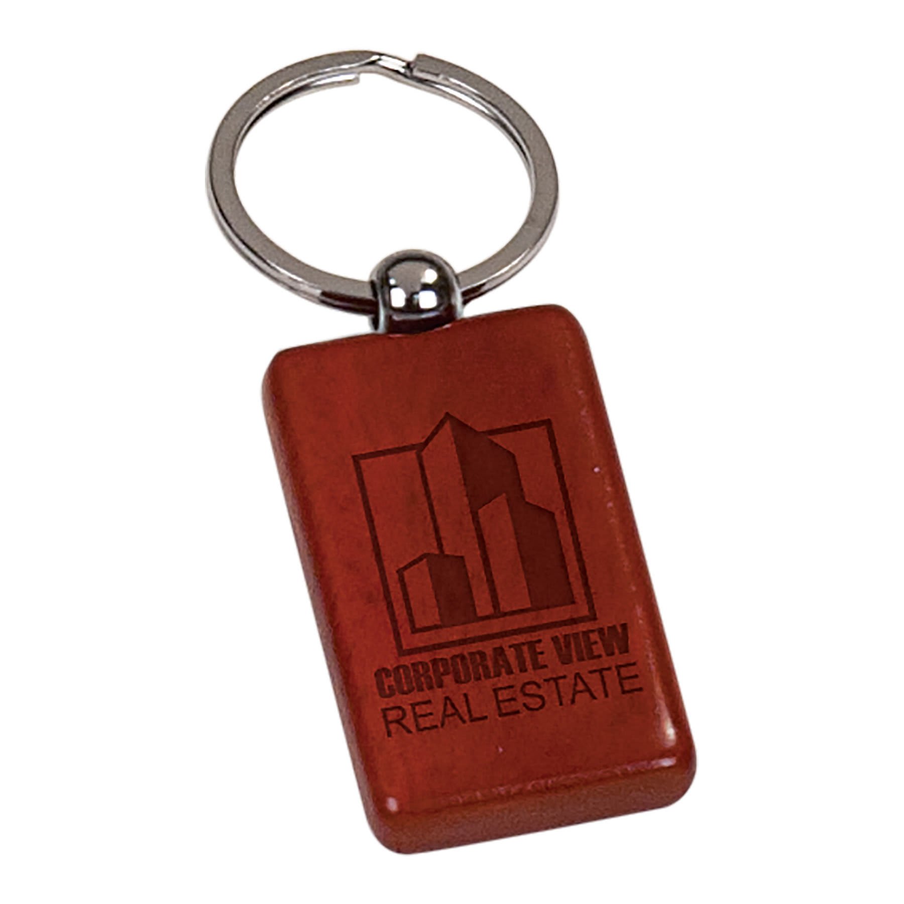 1" x 2" Finish Rectangle Keychain
