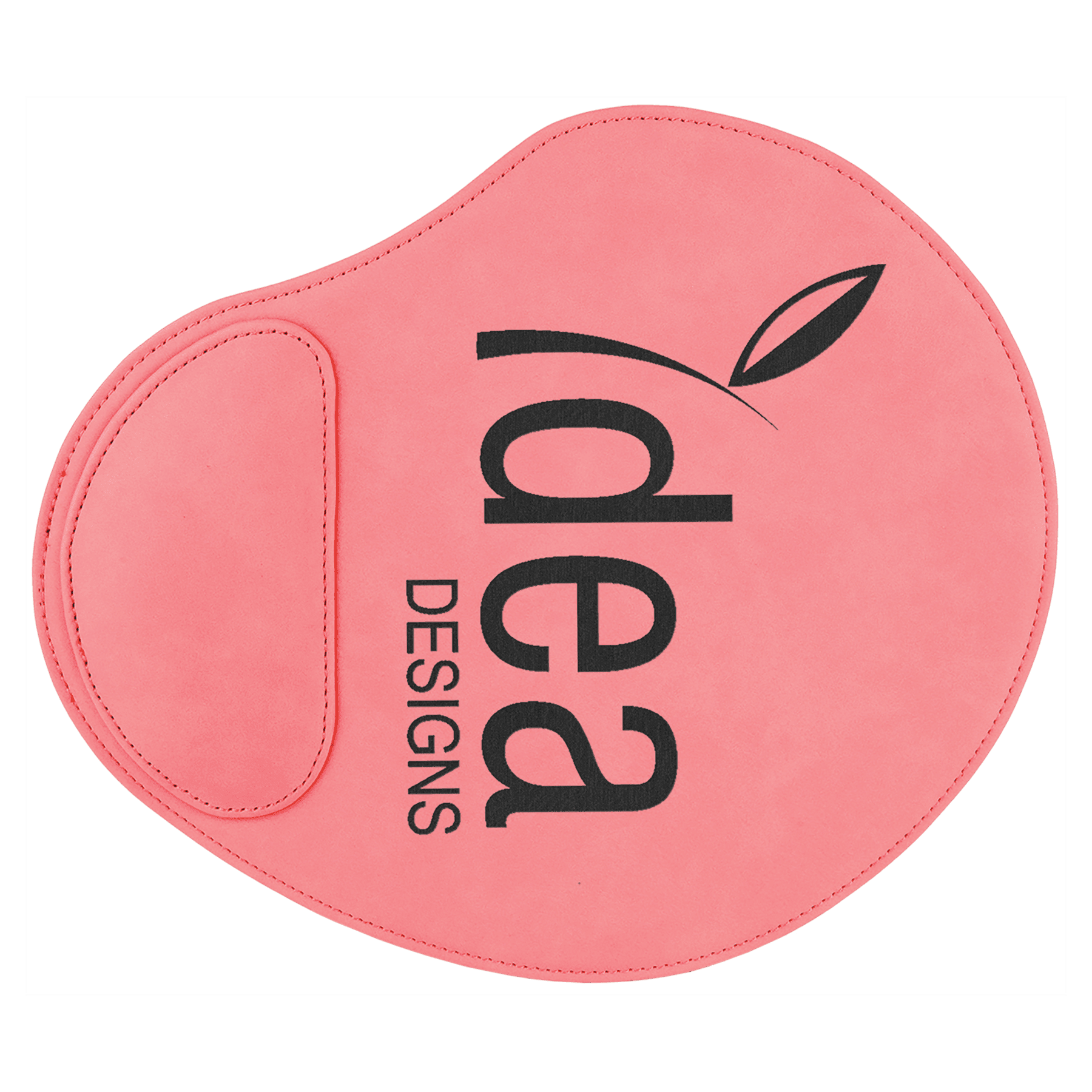 Pink 9" x 10 1/4" Laserable Leatherette Mouse Pad