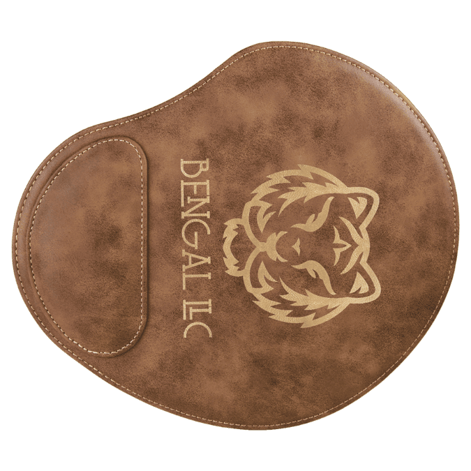 9" x 10 1/4" Rustic/ Laserable Leatherette Mouse Pad