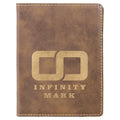 4 1/4" x 5 1/2" Rustic/ Laserable Leatherette Passport Holder