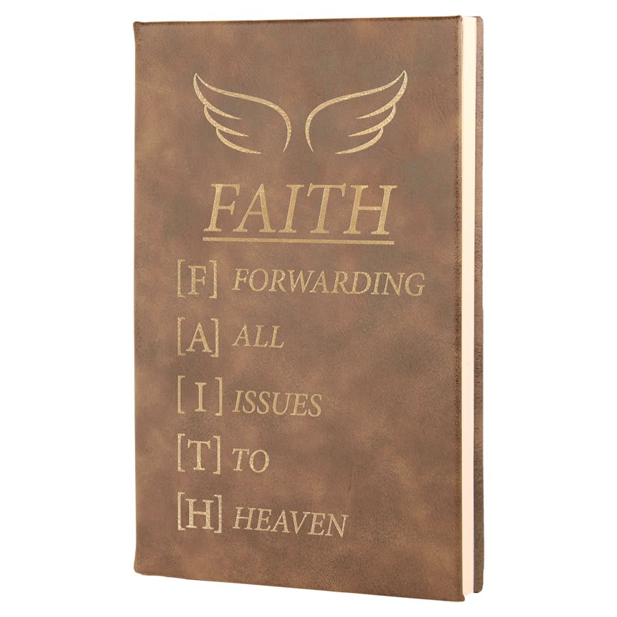5 1/4" x 8 1/4" Rustic/ Laserable Leatherette Journal with Lined Notepad