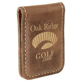1 3/4" x 2 1/2" Rustic/ Laserable Leatherette Money Clip
