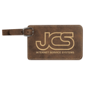 4 1/4" x 2 3/4" Rustic/ Laserable Leatherette Luggage Tag