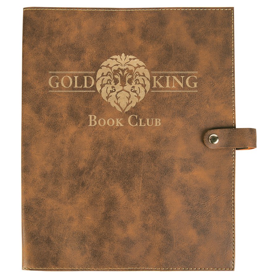 8 3/4" x 11" Rustic/ Leatherette Book/Bible Cover with Snap Closure