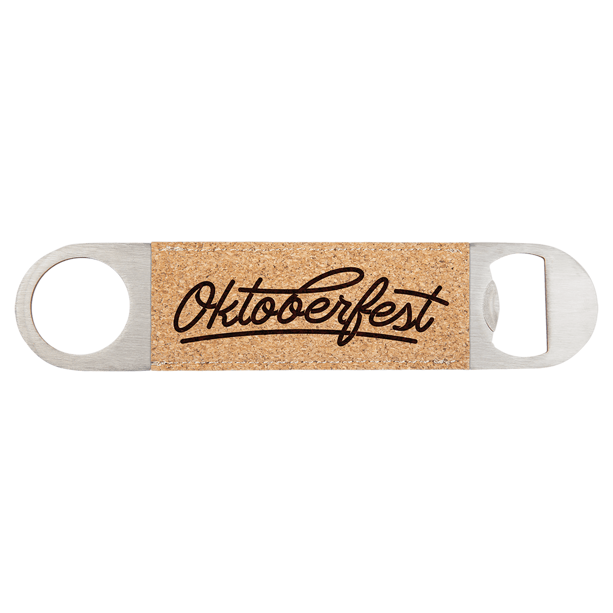 Cork 1 1/2" x 7" Laserable Leatherette Bottle Opener