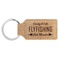 2 3/4" x 1 1/4" Cork Rectangle Keychain