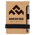 3 1/4" x 4 3/4" Cork Mini Notepad with Pen