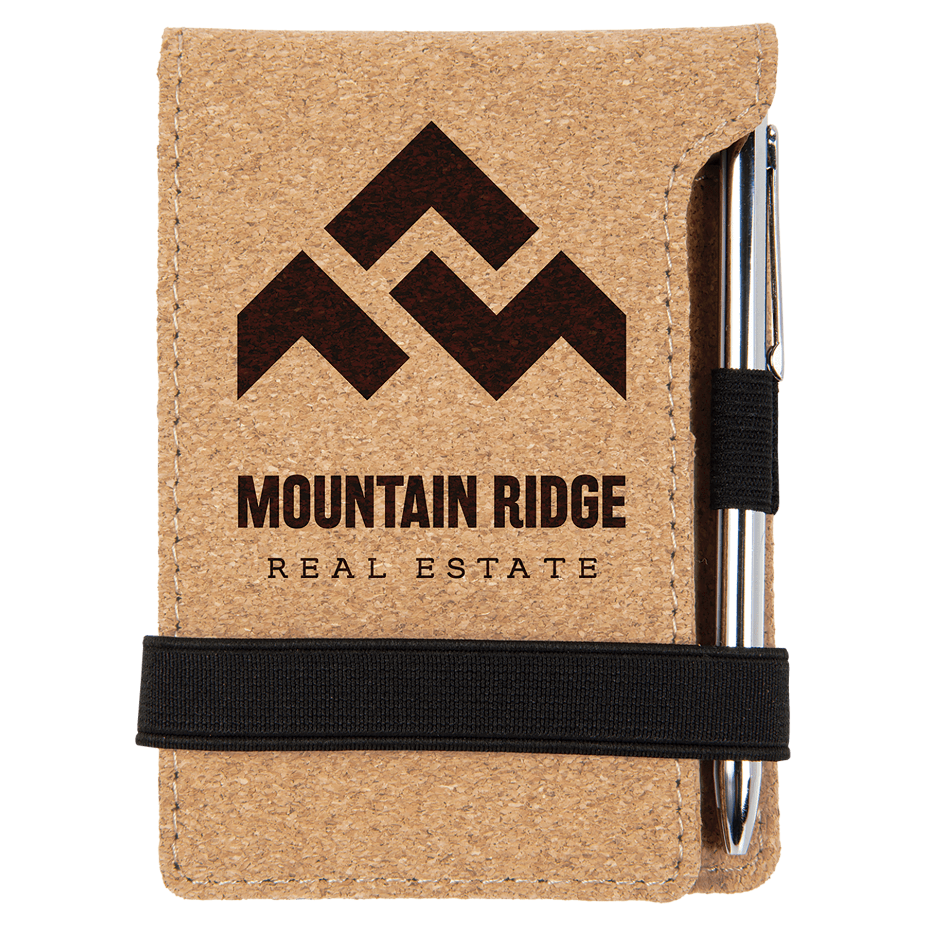 3 1/4" x 4 3/4" Cork Mini Notepad with Pen
