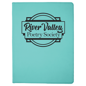 Teal 9 1/2" x 12" Laserable Leatherette Portfolio with Notepad