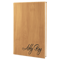 5 1/4" x 8 1/4" Bamboo Laserable Leatherette Journal with Lined Notepad