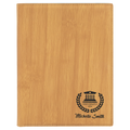7" x 9" Bamboo Laserable Leatherette Small Portfolio with Notepad