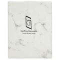 7" x 9" Marble Laserable Leatherette Small Portfolio with Notepad
