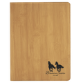 9 1/2" x 12" Bamboo Laserable Leatherette Portfolio with Notepad