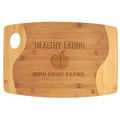 17 3/4" x 11 3/4" Bamboo Two Tone Cutting Board with Handle