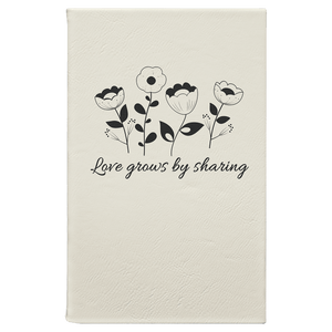 White/Black 5 1/4" x 8 1/4" Laserable Leatherette Journal with Lined Notepad