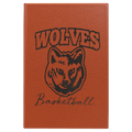 5 1/4" x 8 1/4" Basketball Laserable Leatherette Journal with Lined Notepad
