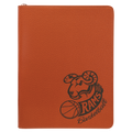 9 1/2" x 12" Basketball w/ Zipper Laserable Leatherette Portfolio with Notepad