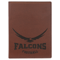 7" x 9" Football Laserable Leatherette Small Portfolio with Notepad