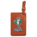 4 1/4" x 2 3/4" Basketball Laserable Leatherette Luggage Tag