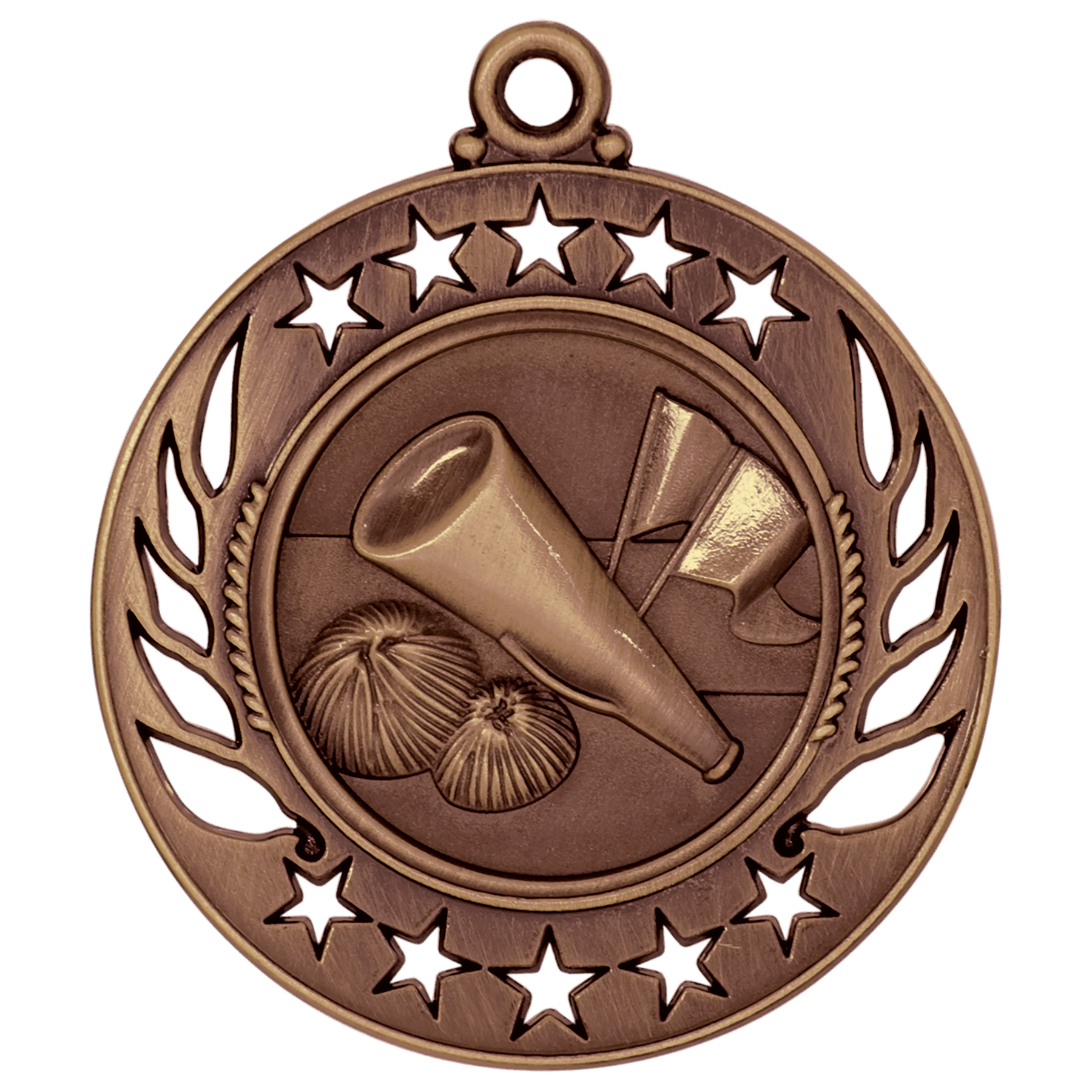 Antique Bronze 2 1/4" Cheer Galaxy Medal
