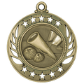 Antique Gold 2 1/4" Cheer Galaxy Medal
