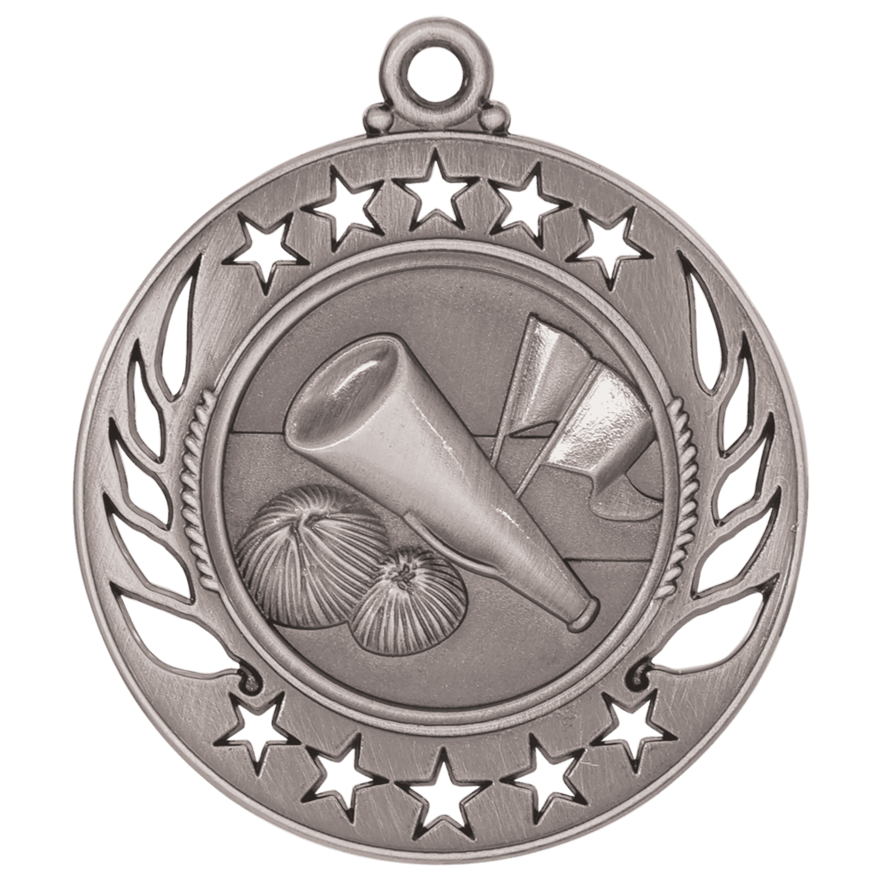 Antique Silver 2 1/4" Cheer Galaxy Medal