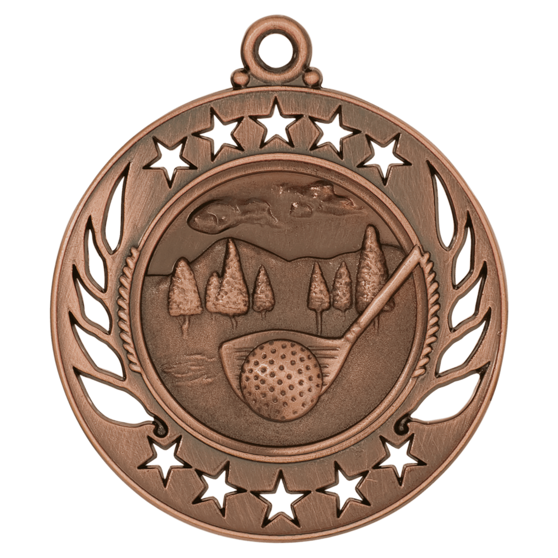 Antique Bronze 2 1/4" Golf Galaxy Medal