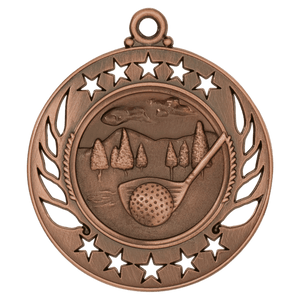 Antique Bronze 2 1/4" Golf Galaxy Medal