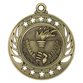 Antique Gold 2 1/4" Torch Galaxy Medal