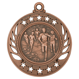 Antique Bronze 2 1/4" Cross Country Galaxy Medal