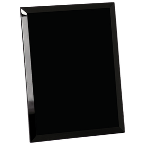 Black 7" x 9" Glass Mirror Plaque