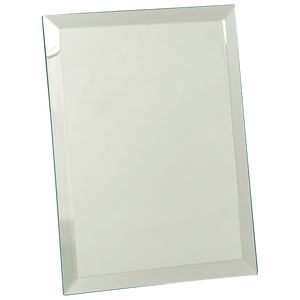 Clear 7" x 9" Glass Mirror Plaque