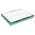 4 1/2" x 3 1/2" x 1/2" Jade Glass Paperweight