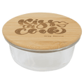 13 oz. Round Glass Container with Bamboo Lid