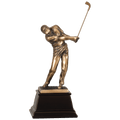 8 3/4" Bronze Male Golf Resin Award