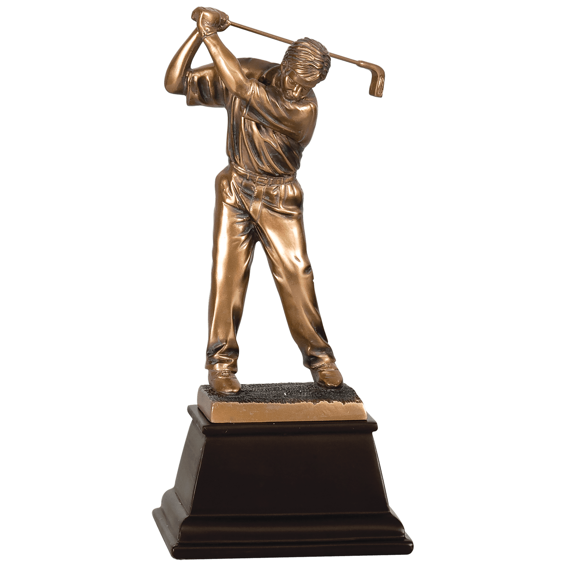 9 1/2" Bronze Male Golf Resin Award