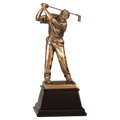 13 1/4" Bronze Male Golf Resin Award