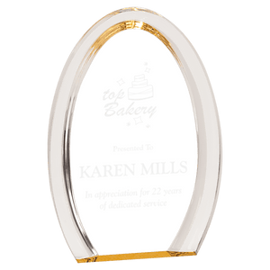 Gold 7" Oval Halo Acrylic