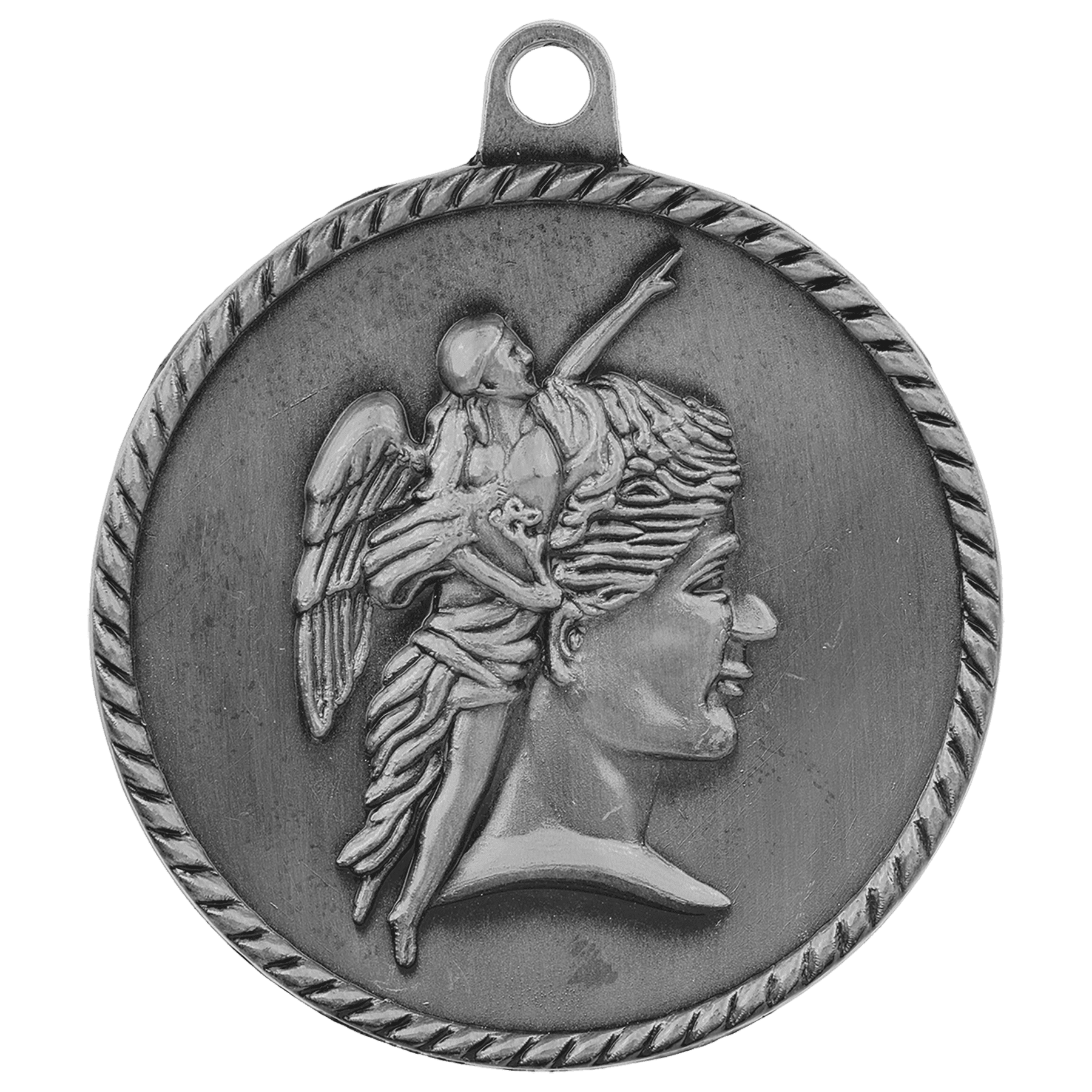 Antique Silver 2" Achievement High Relief Medal