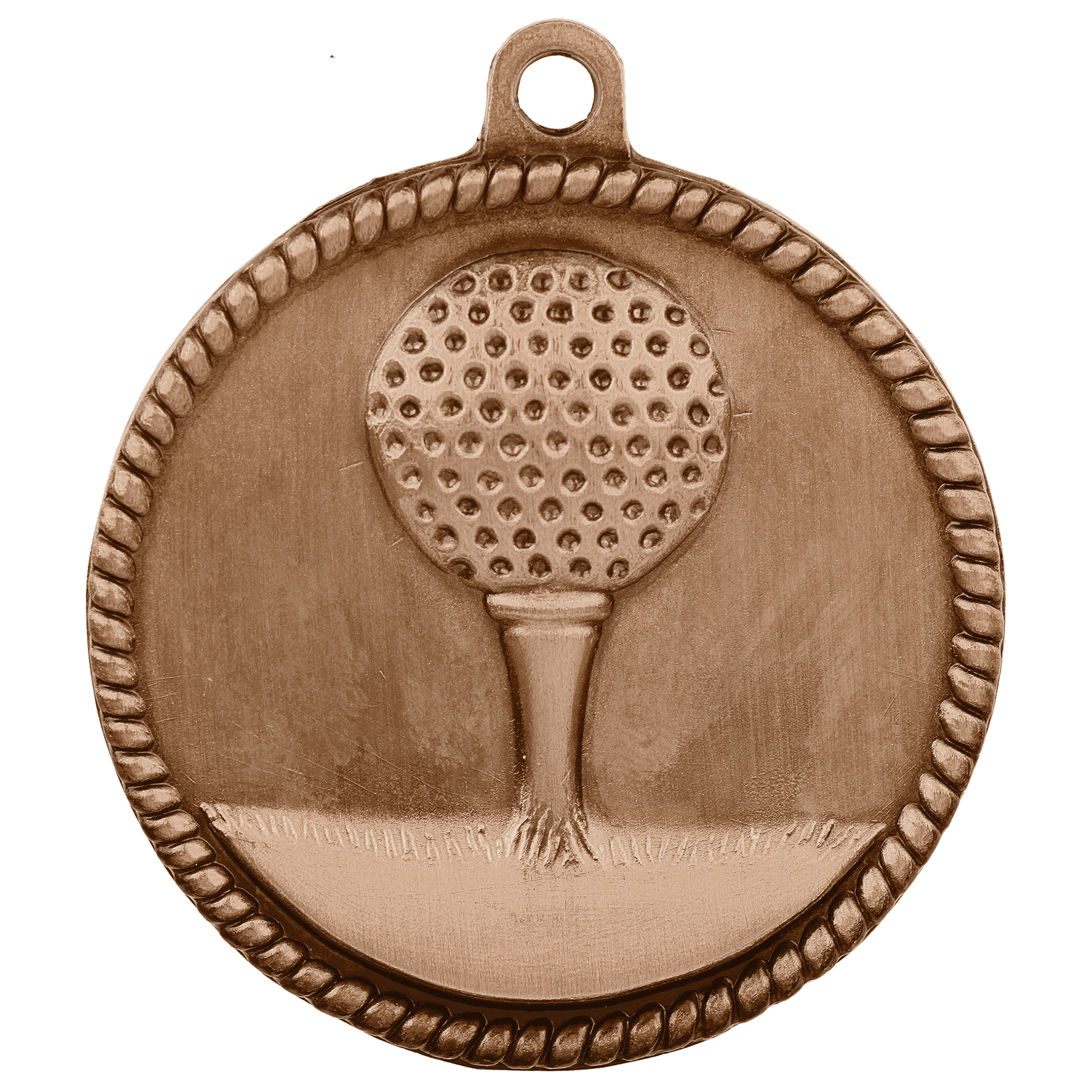 Antique Bronze 2" Golf High Relief Medal
