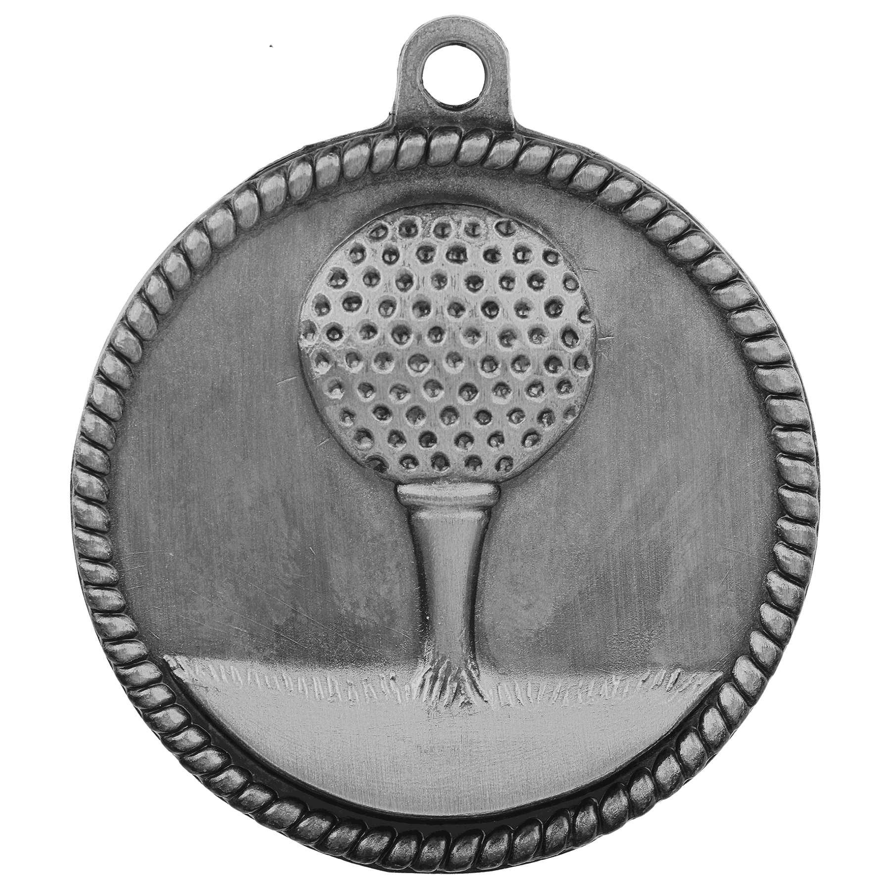 Antique Silver 2" Golf High Relief Medal