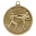 Antique Gold 2" Martial Arts High Relief Medal